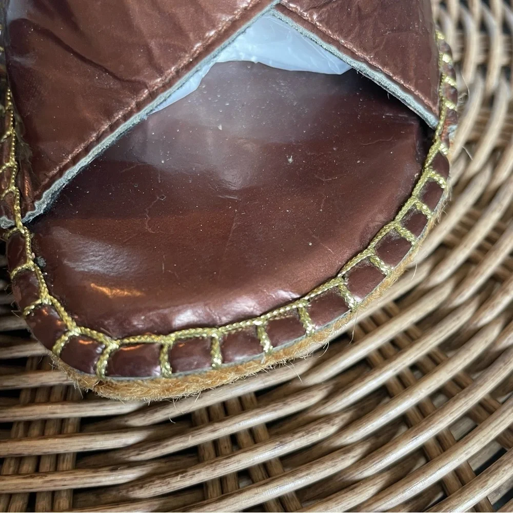 Andre Assous crossed straps Espadrilles wedges sandals size eu 38 usa 7.5